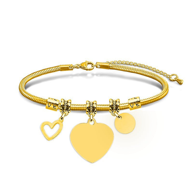 Snake Bone Blank Material Stainless Steel Holiday Gift Bracelets