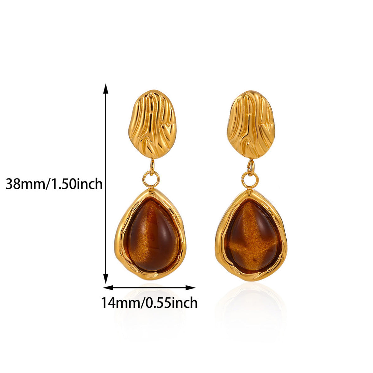 Women's Coffee Color For Light Luxury Temperament High Sense Earrings