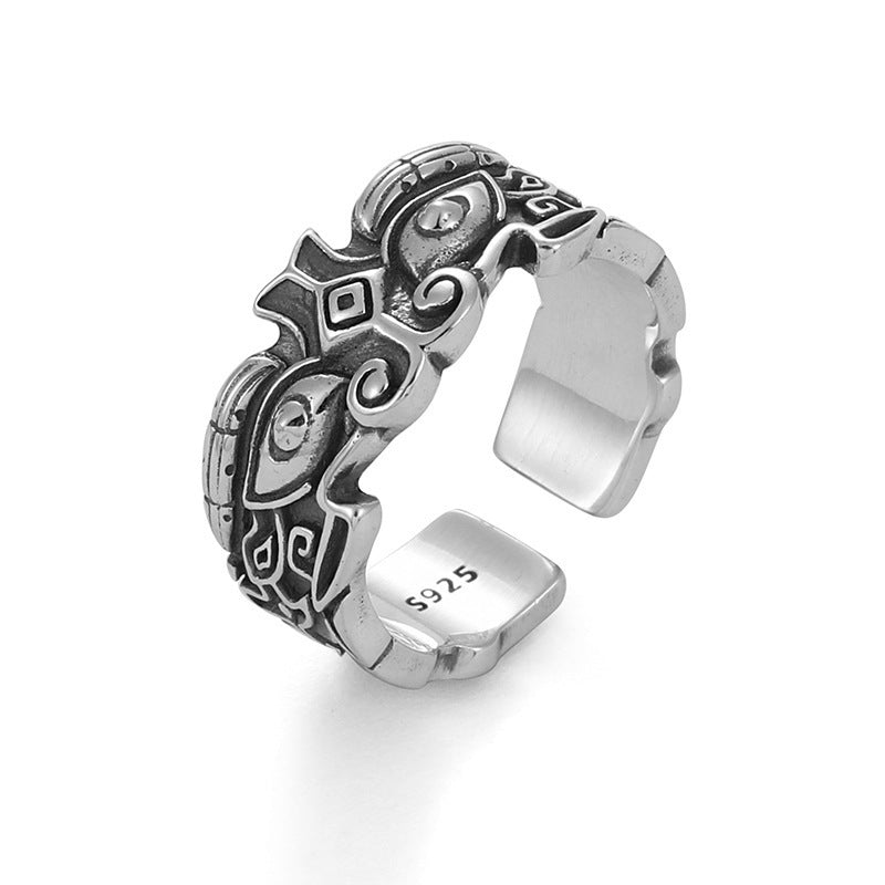 Men's Gluttonous God Beast Domineering Vintage Opening Rings