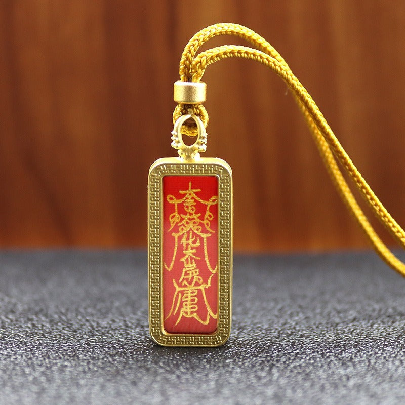 Mini Titanium Steel Hand Painted Golden Outline Small Necklaces