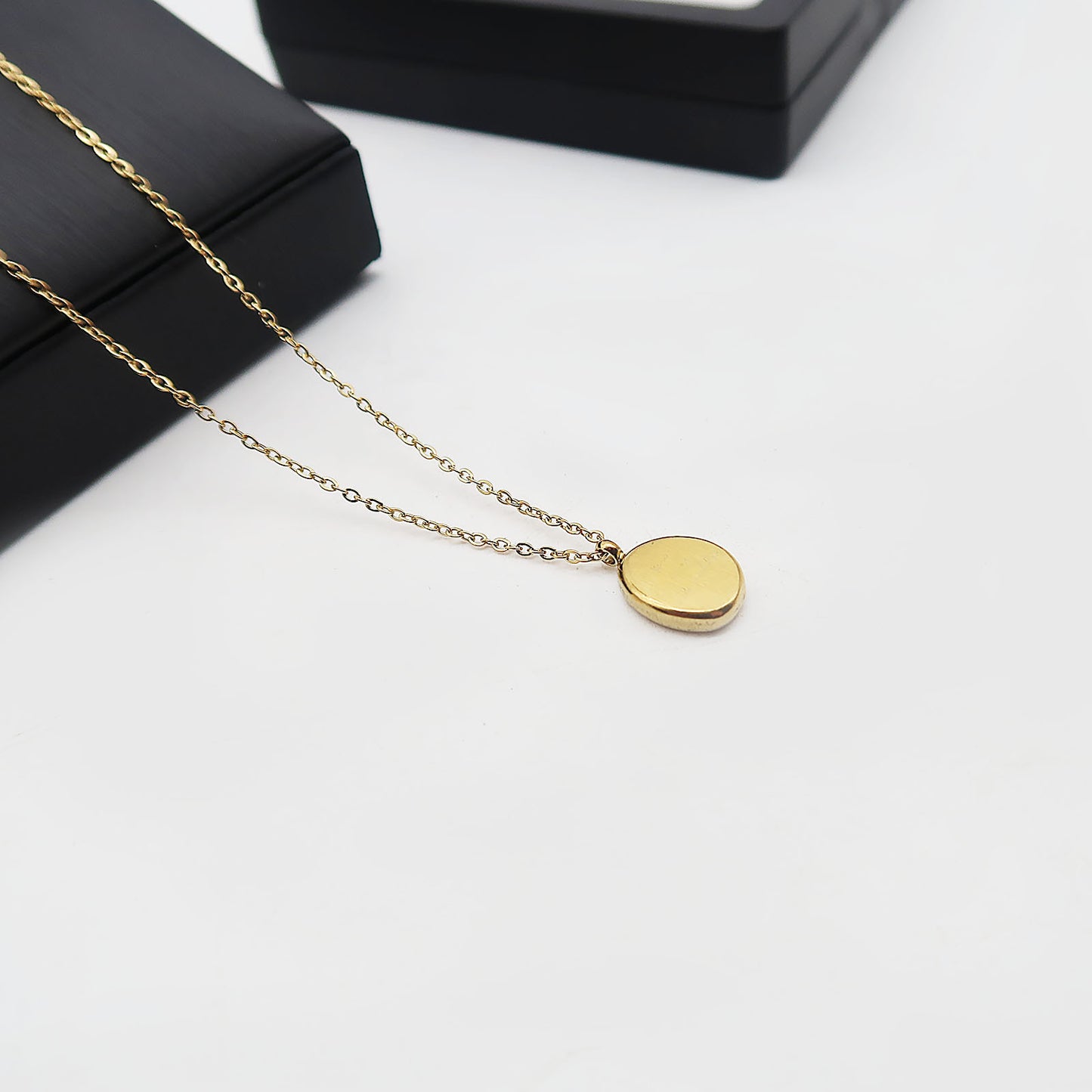 Women's Bean Titanium Steel For Summer Light Luxury Minority Round Clavicle Necklace