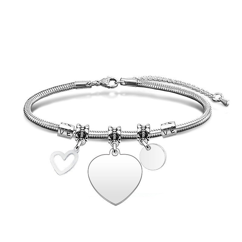 Snake Bone Blank Material Stainless Steel Holiday Gift Bracelets