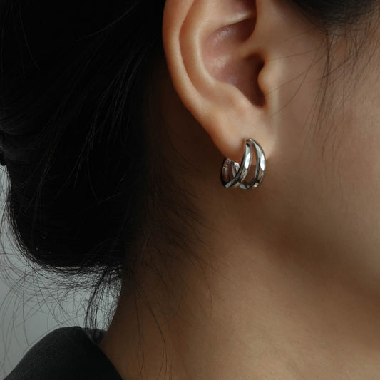Clip Female Niche Cold Wind Simple Earrings