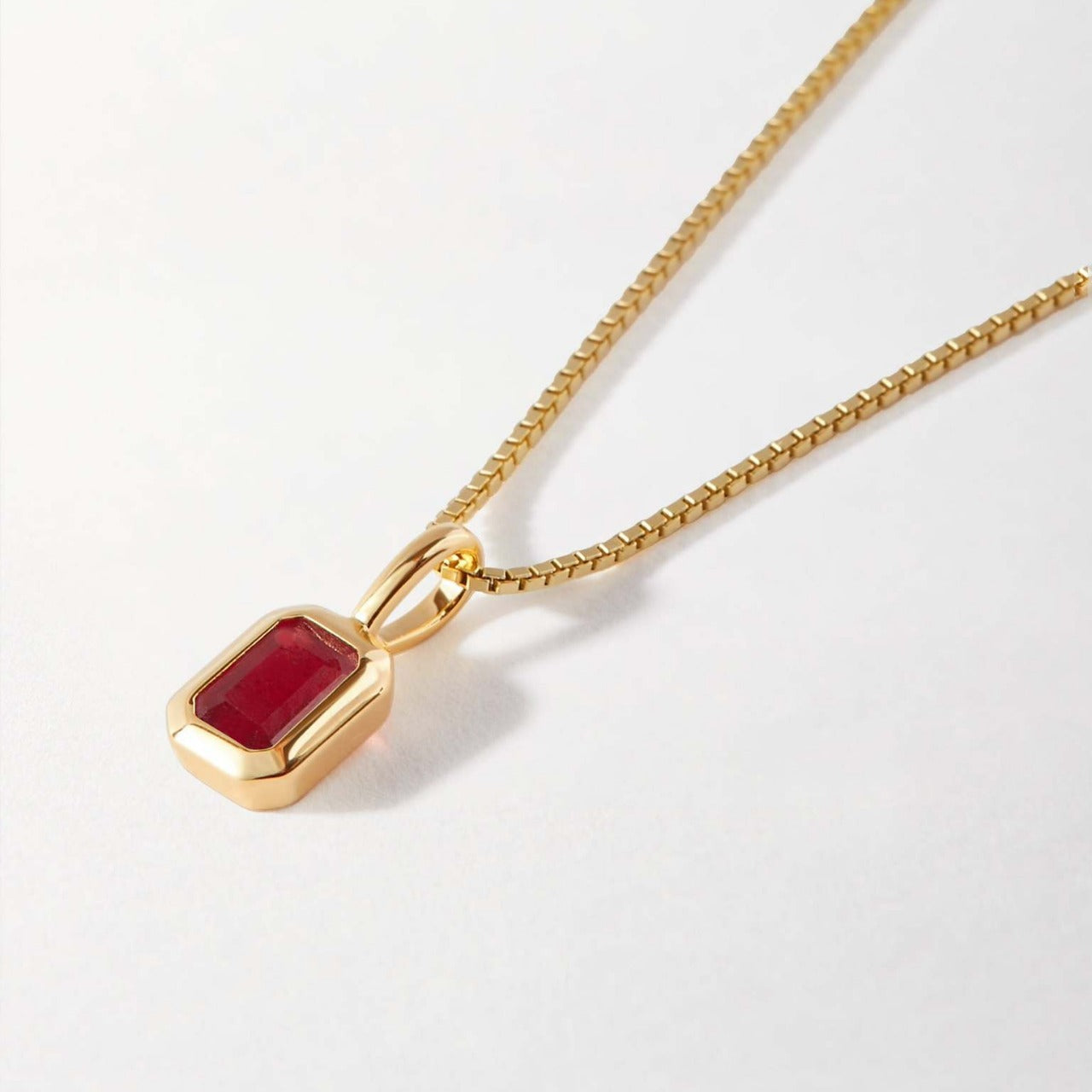 Birthstone Parts Female Twee Square Zircon Necklaces