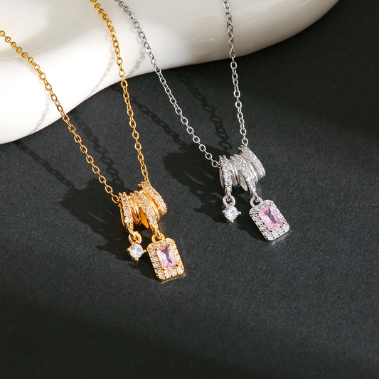 Female Sweet Cool Niche Design Advanced Micro Necklaces