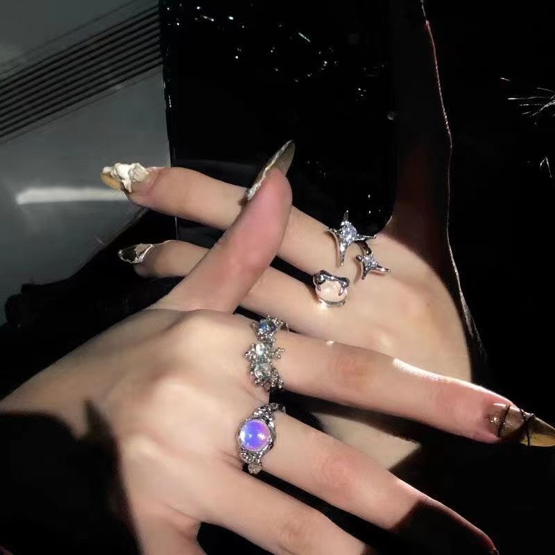 Women's Cat's Eye For Design Graceful Fashionable Irregular With Ring