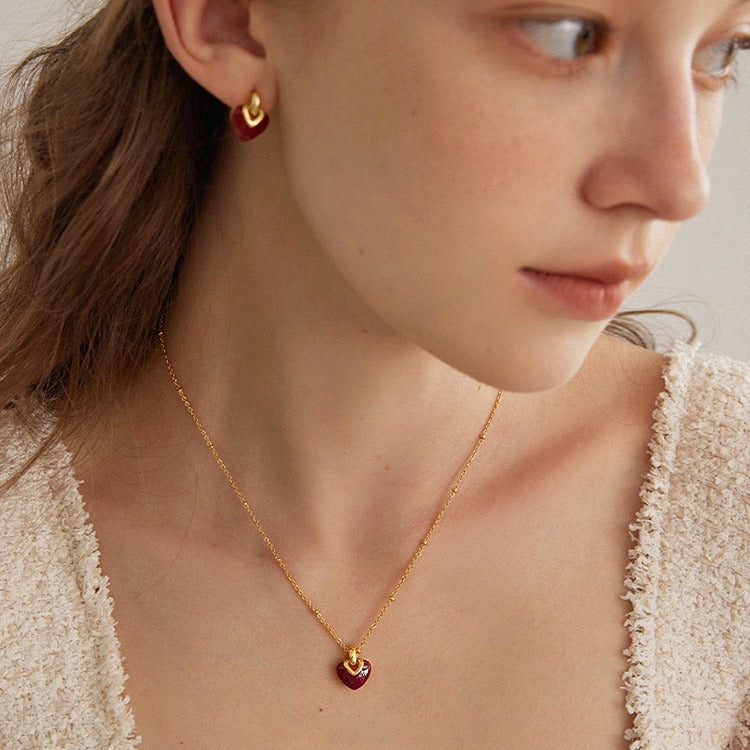 Heart Retro Female Design Sweet High Sense Necklace