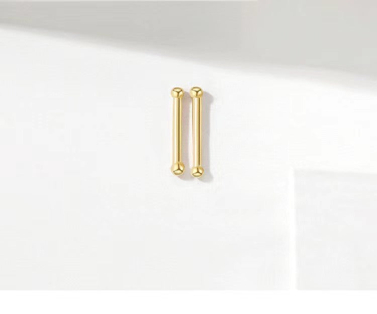 Double-headed Small Beads Ear Stick Female Simple Bone Sleeping Earrings