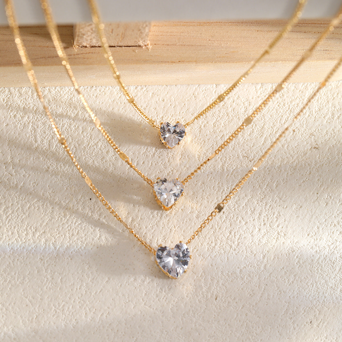 Fashion Trend Diamond Five-pointed Star Heart Necklaces