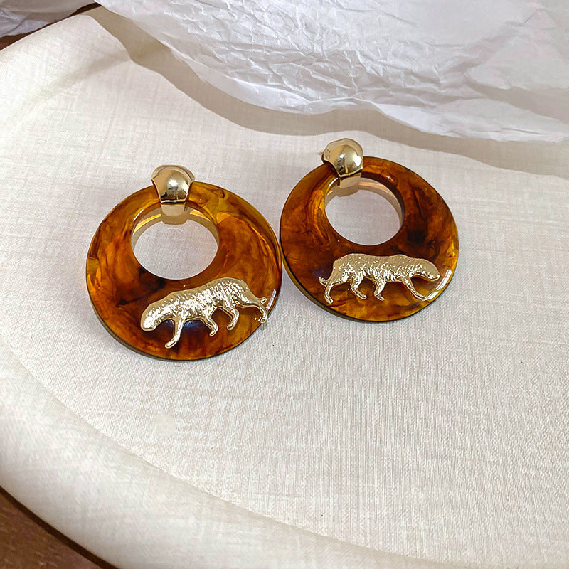 Women's Round Flower Vintage Ethnic Style Ear Niche Rings