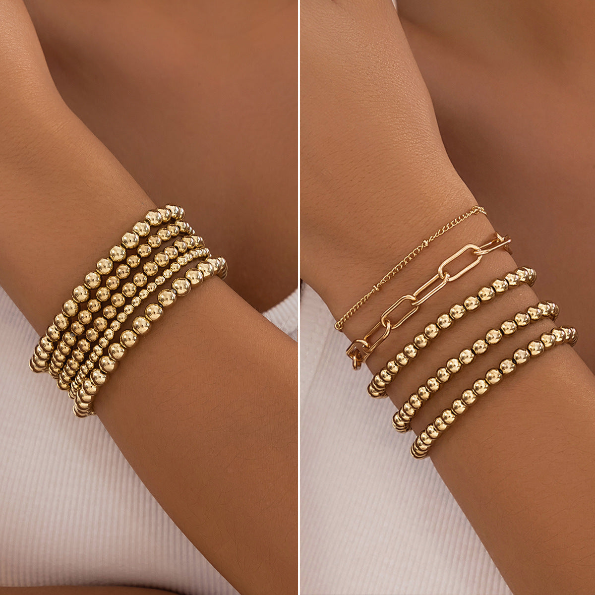 Women's Heart Suit Sweet Cool String Beads Bracelet
