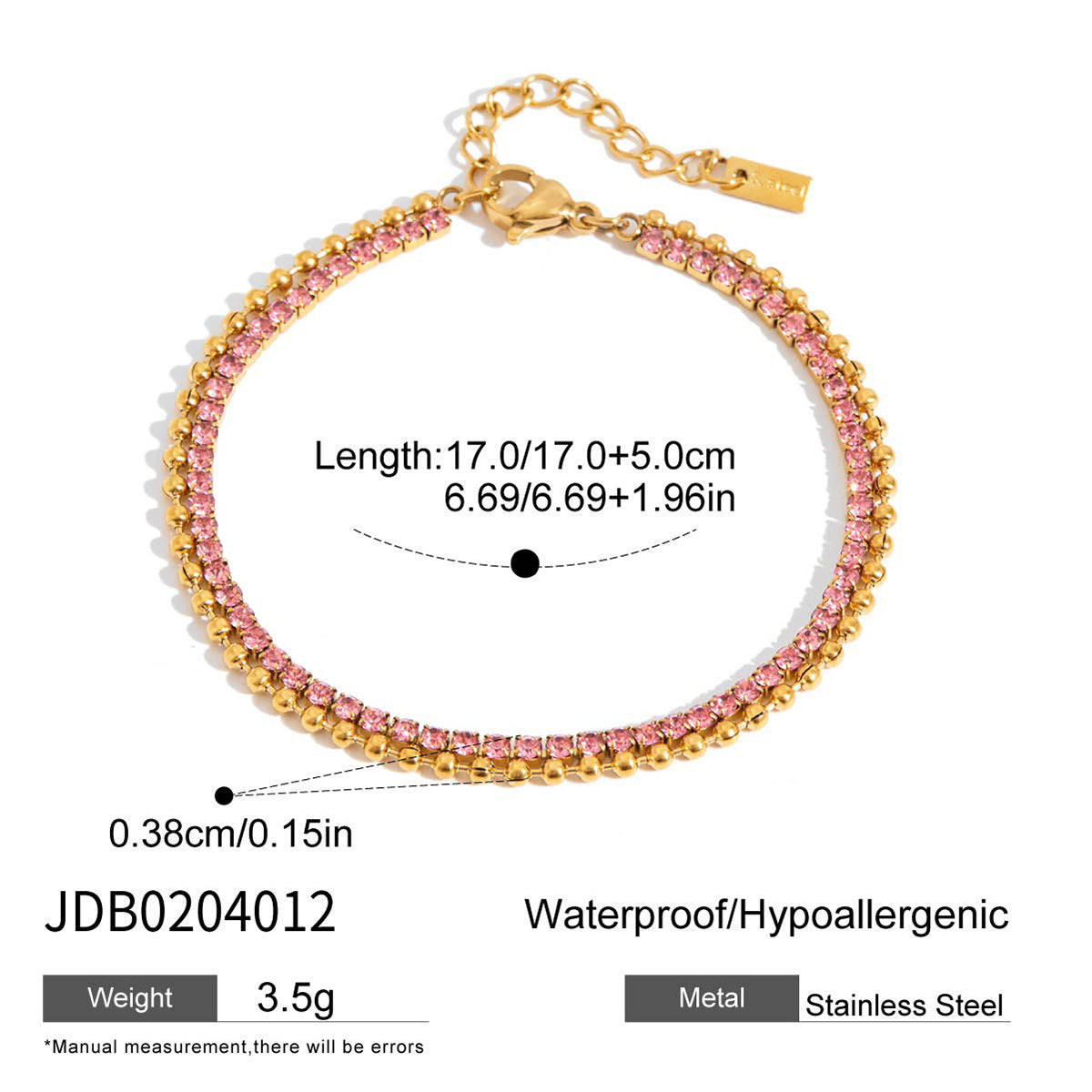 Women's Ding Stainless Steel Zircon Light Luxury Bracelets