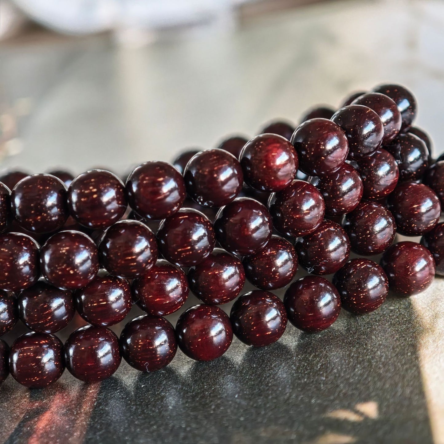 Women's & Men's Full Gold Star Old Materials Pcs Wooden Crafts Buddha Beads Bracelets