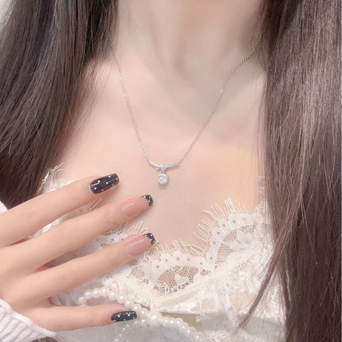 Women's Cubic Sugar Zircon For Light Luxury Minority Titanium Steel Finely Necklaces