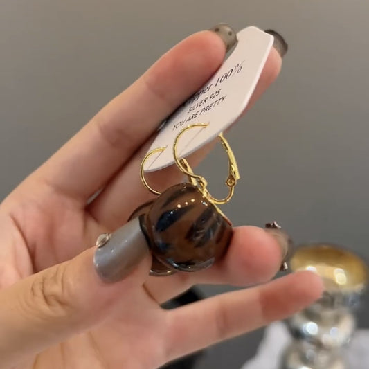 Women's Ball Fashion Delicate Eardrops Buckle Red Earrings