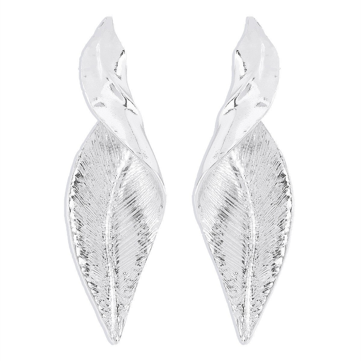 Cold Style Exaggerated Leaf-shaped Design Unique Earrings