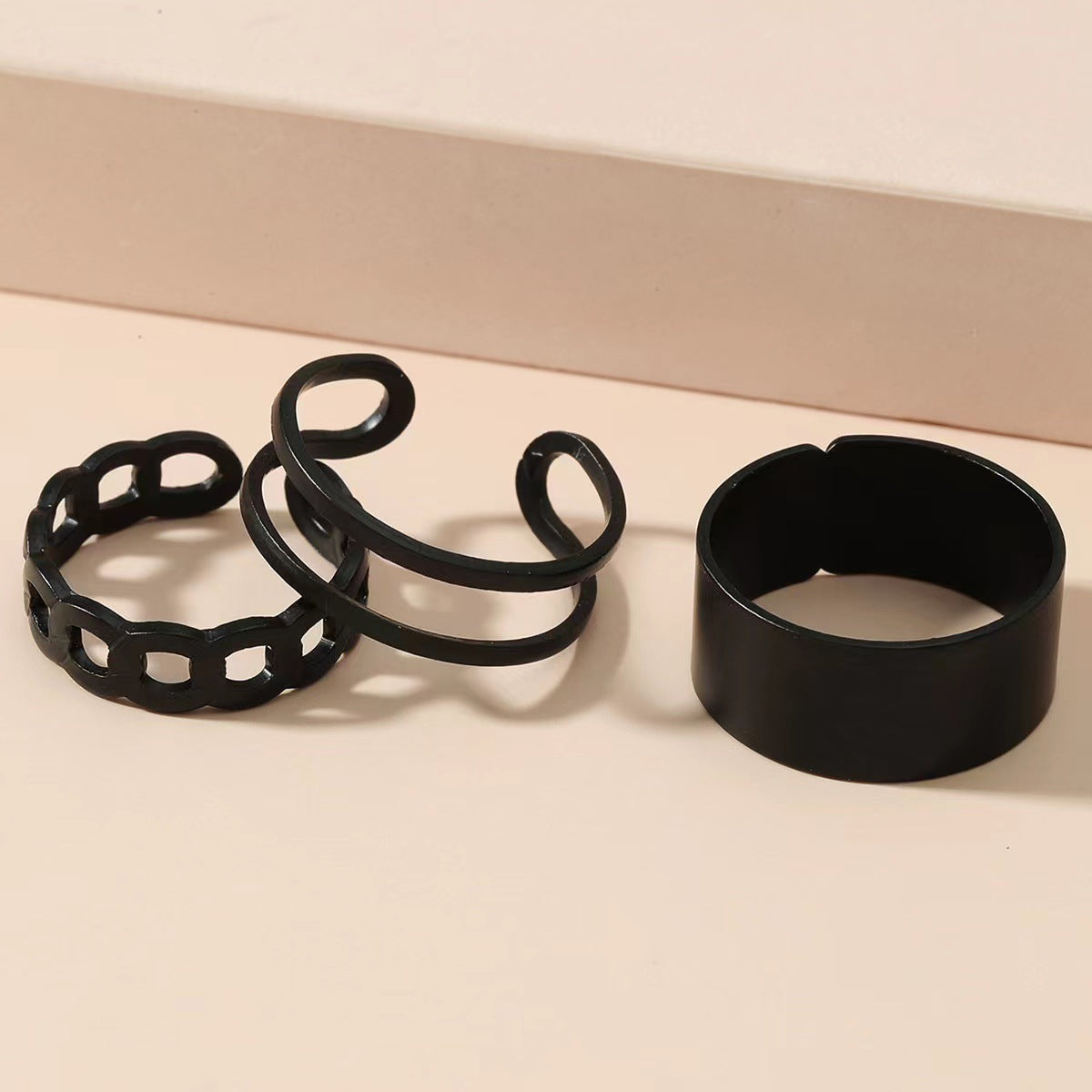 Korean Style Three-piece Set Simple Opening Rings