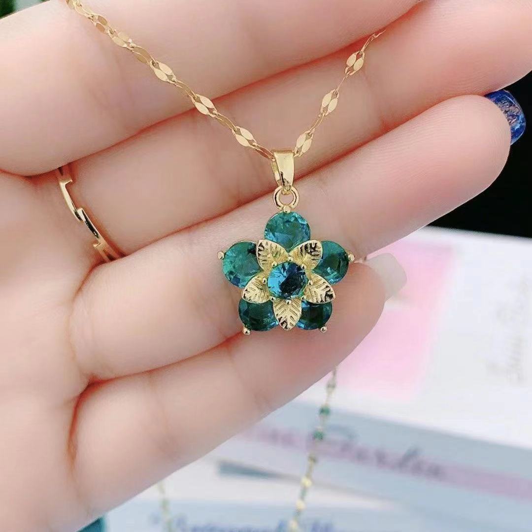 Fresh Flowers Stylish Simple Versatile Light Luxury Minority Design Clavicle Necklace