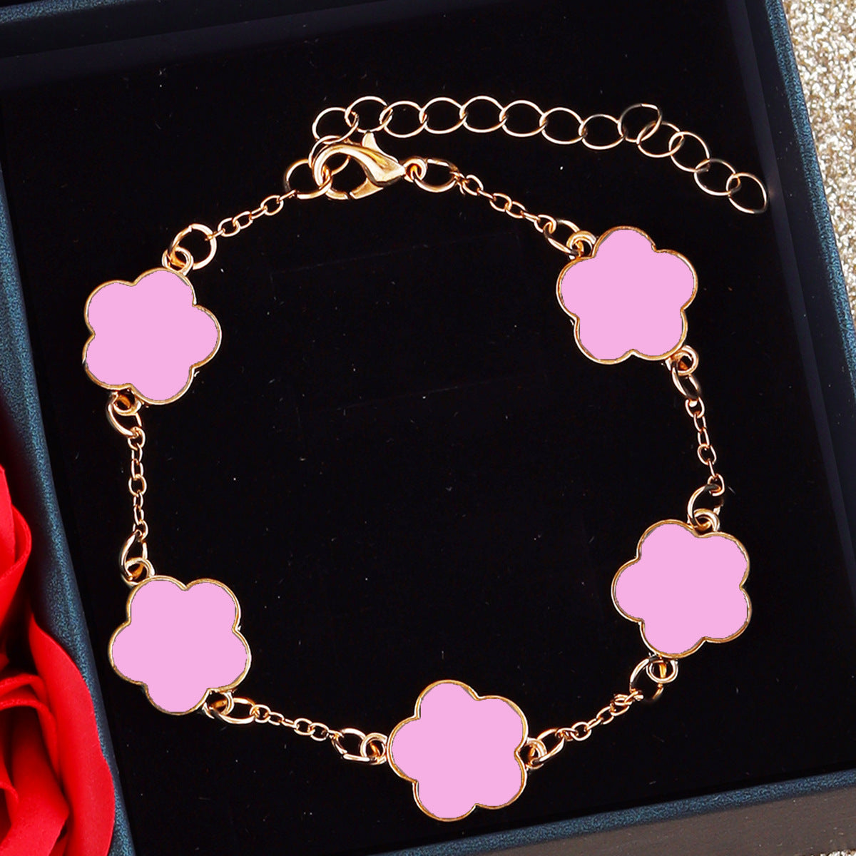 Korean Style Five Leaf Flower Fashion Lucky Ear Jewelry Set