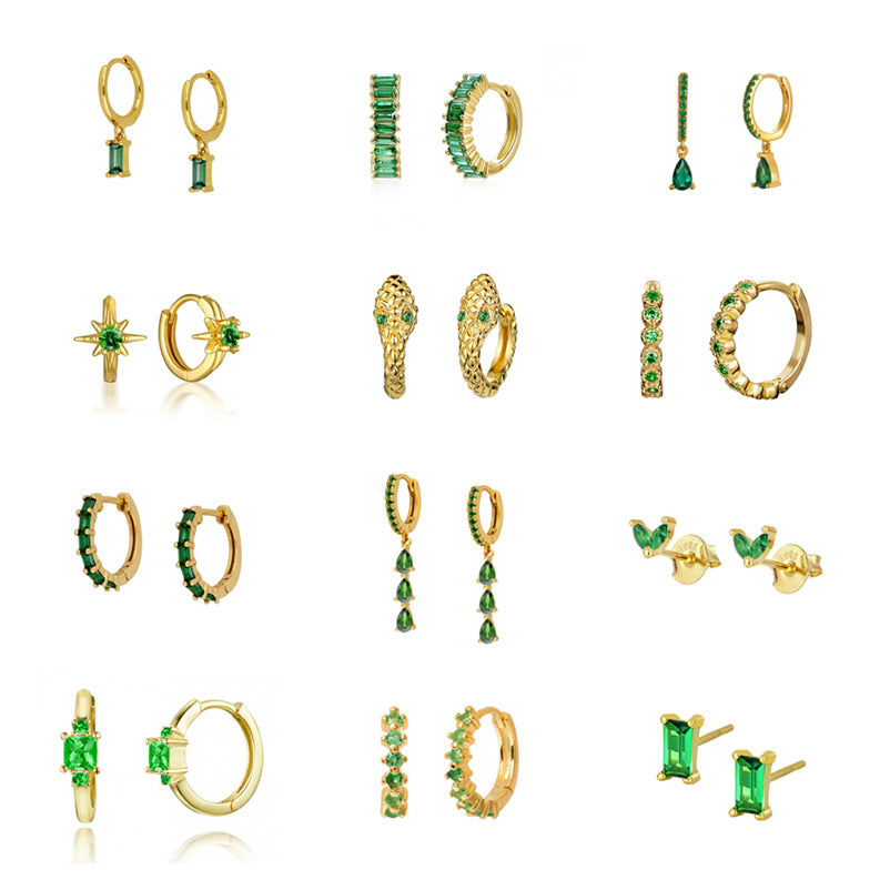 Women's Sier Needle Eardrop Retro Fashion Geometry Pattern Earrings