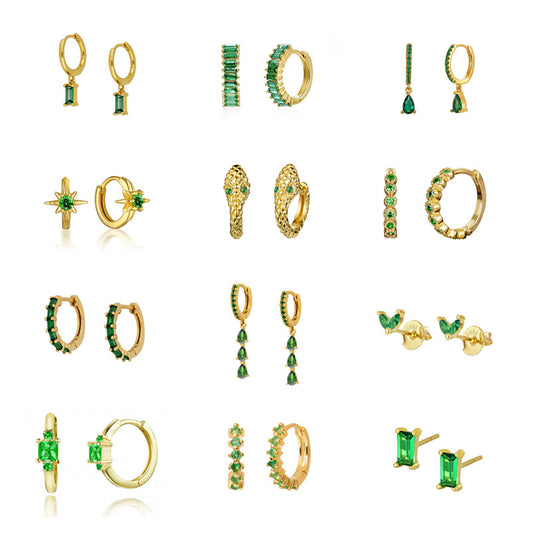 Women's Sier Needle Eardrop Retro Fashion Geometry Pattern Earrings