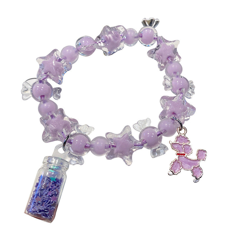 Bottle Cute Cartoon Bear Candy Crystal Bracelets