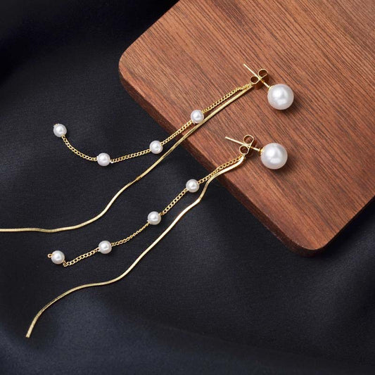 High Sense Long Fringe French Romantic Aura Ear Line One Earrings