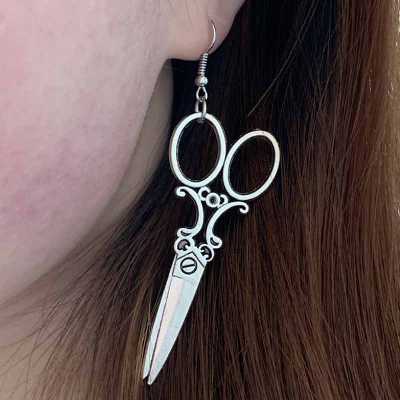Bohemian Vintage Sun Moon Moonstone Asymmetric Alloy Earrings