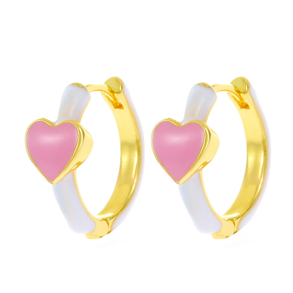 Women's Colorful Oil Shaped Fashion Temperamental Minority Design Geometric Earrings