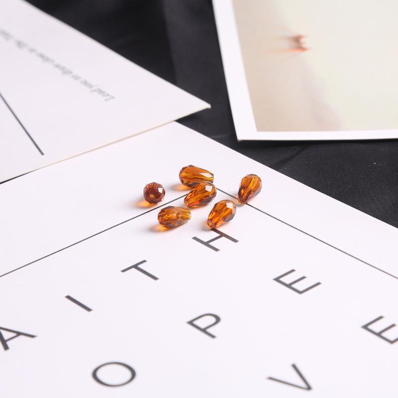 Drop-shaped Glass Crystal Loose Beads Handmade Rings