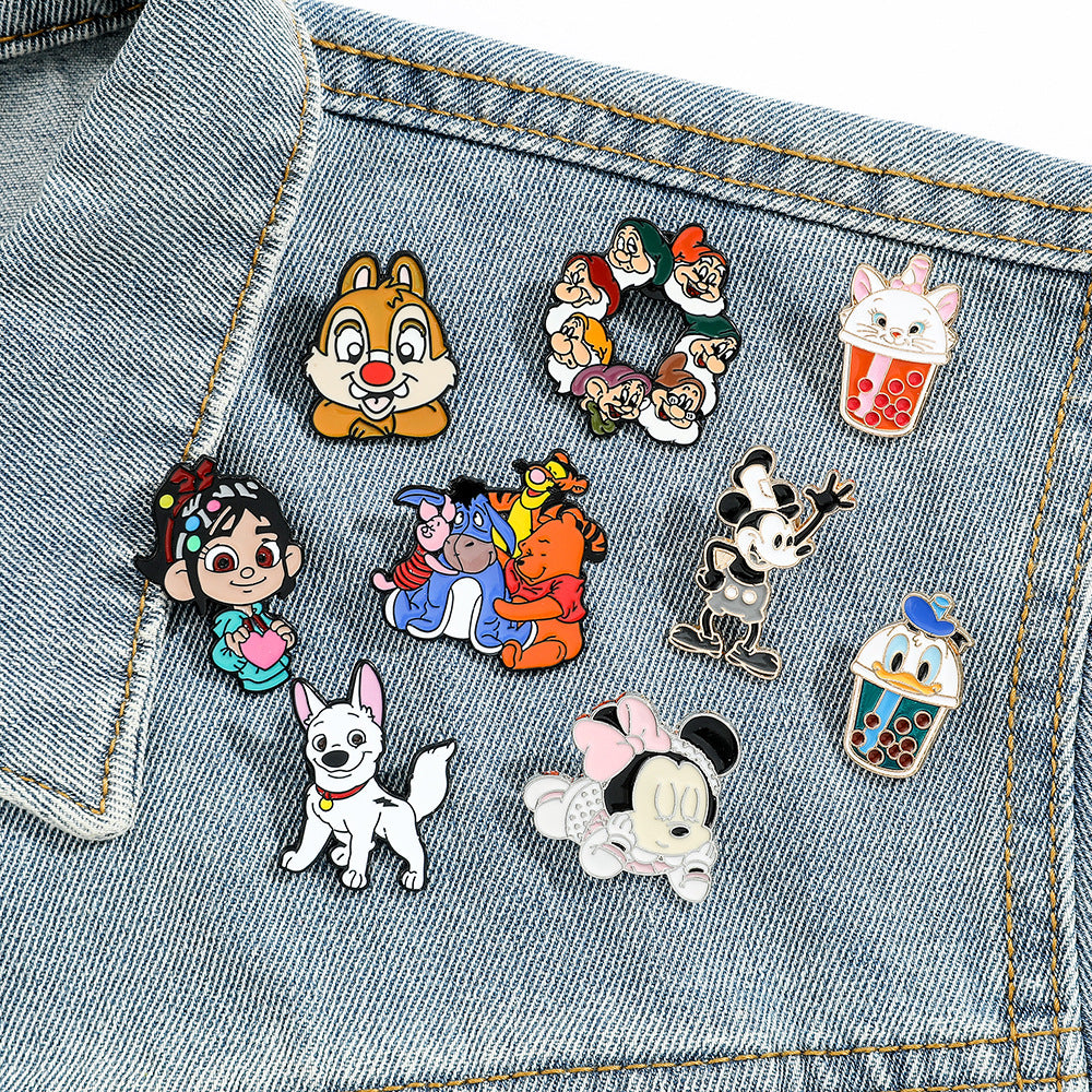 Princess Series Mickey Minnie Dwarf Winnie Brooches