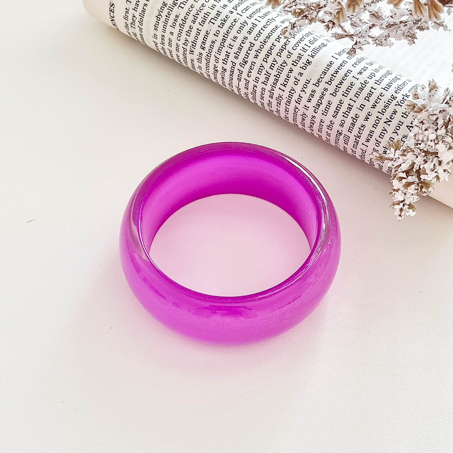 Casual Colorful Pearl Color Resin Round Bracelets
