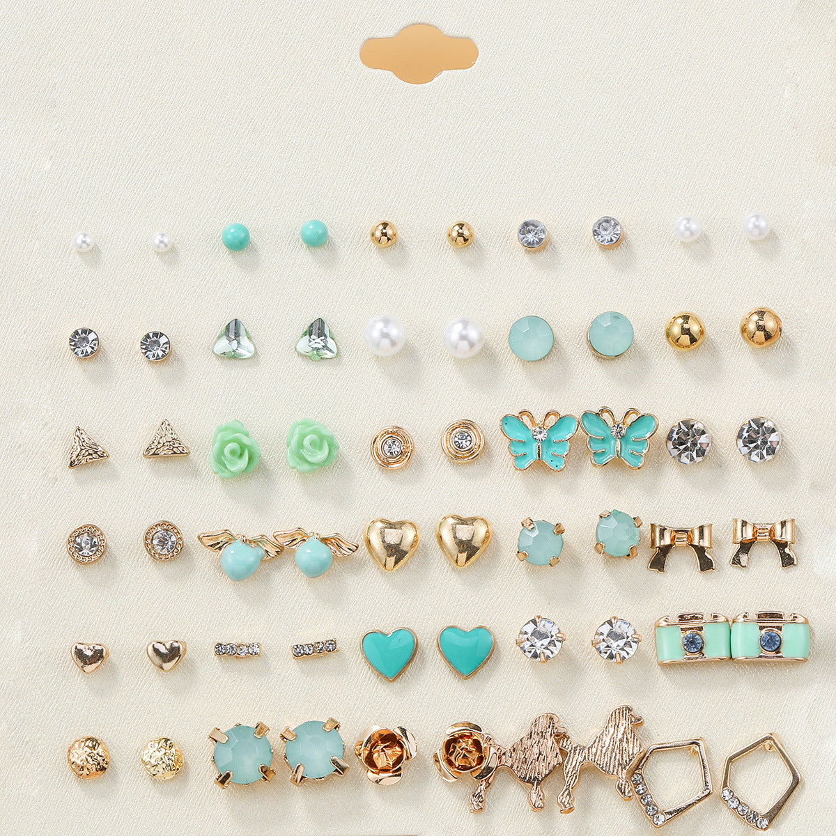 Glamorous Bow Flower Starfish Butterfly Combination Rings