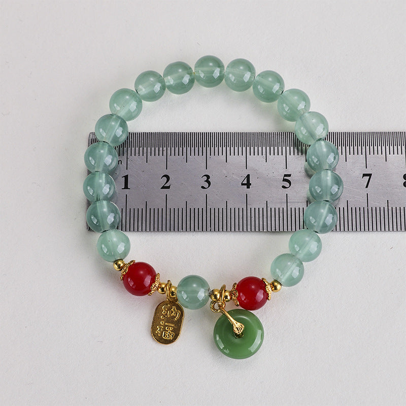 Peace Buckle Imitation Jade Lucky Fortune Bracelets