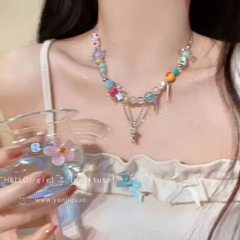 Style Niche High Sense Temperament Wild Zircon Short Necklaces