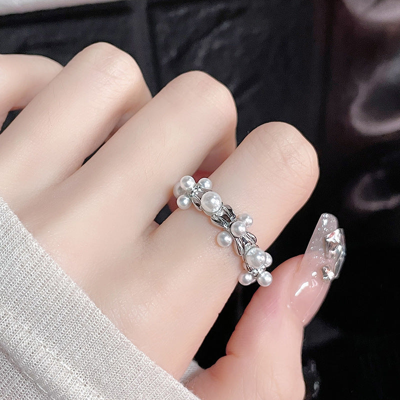 Alloy Female Niche High Sense Opening Adjustable Temperament Wild Index Ring