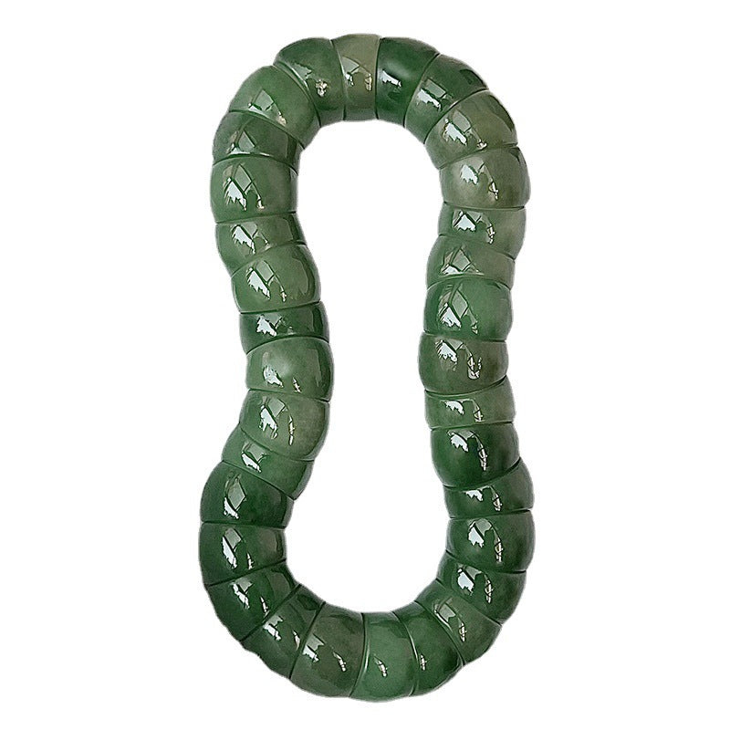 White Jade Bodhi Root Crafts Pork Intestine Bracelet