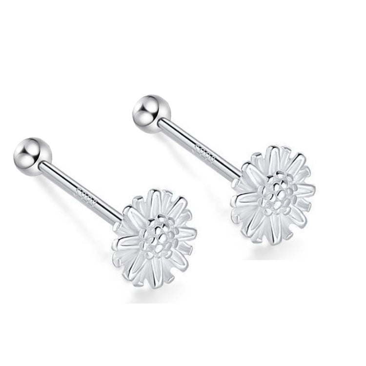 Pure Ear Korean Style Niche Screw Sleeping No Earrings