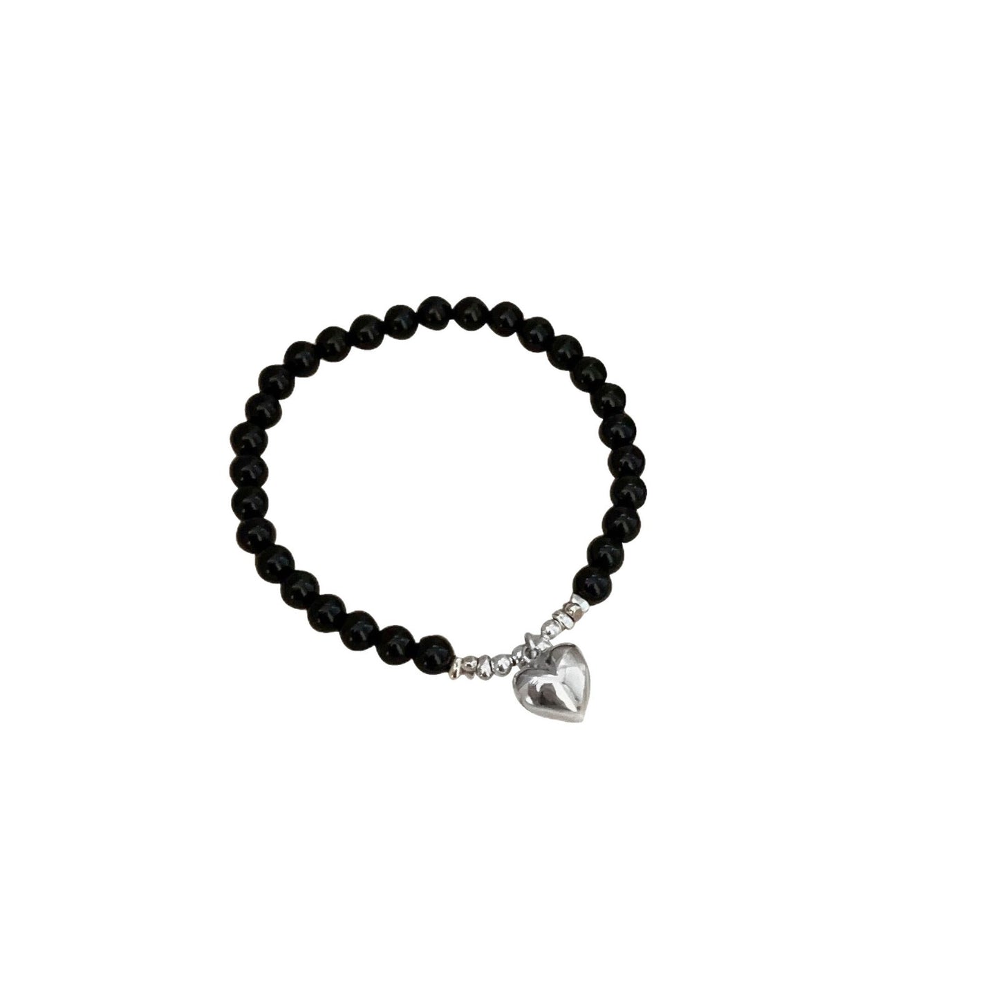 Light Luxury High-grade Black Beaded Love Niche Elegant Retro Design Necklaces