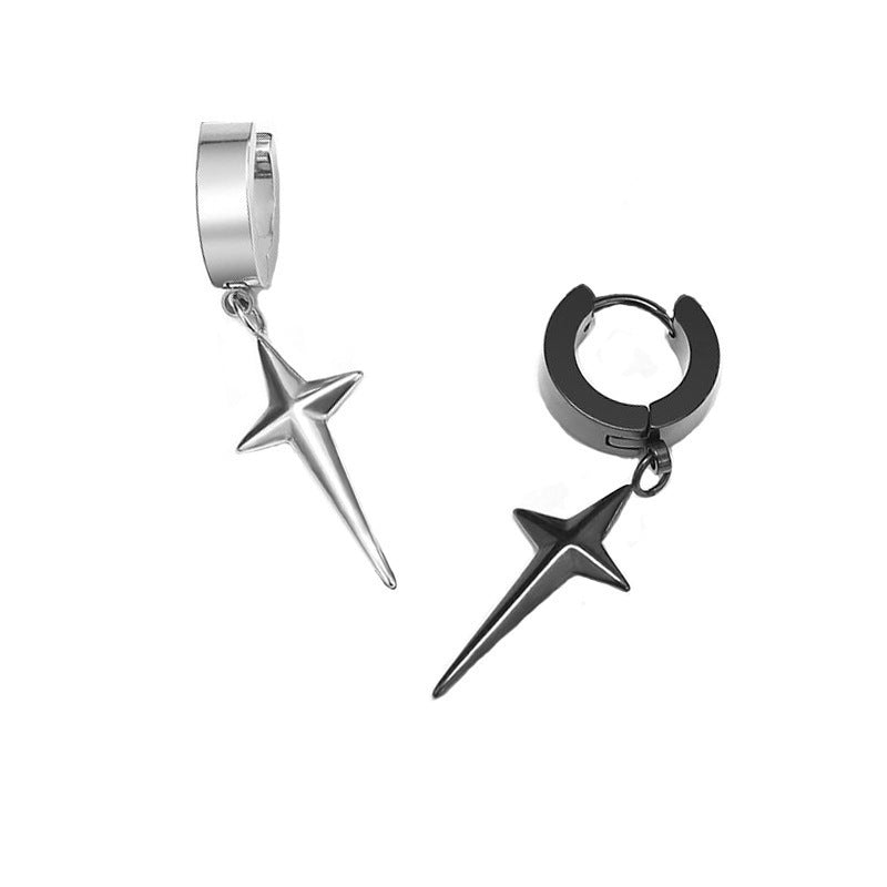 Stainless Steel Korean Style Round Ear Clip Earrings