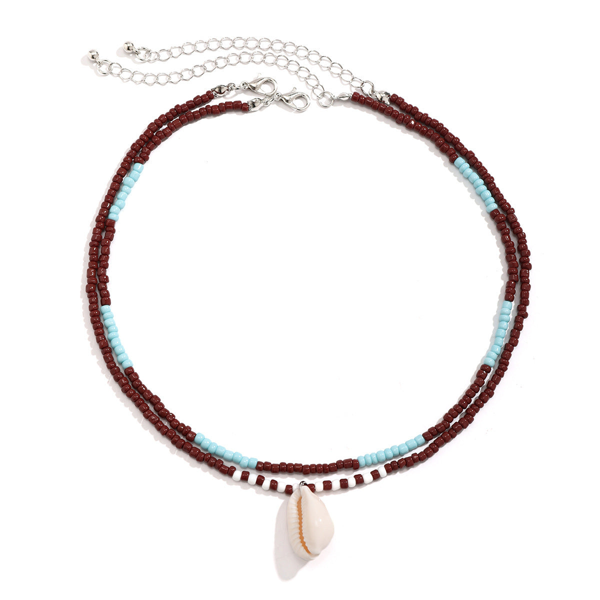 Women's Ocean Style Beads Stringed Clavicle Starfish Shell Necklaces