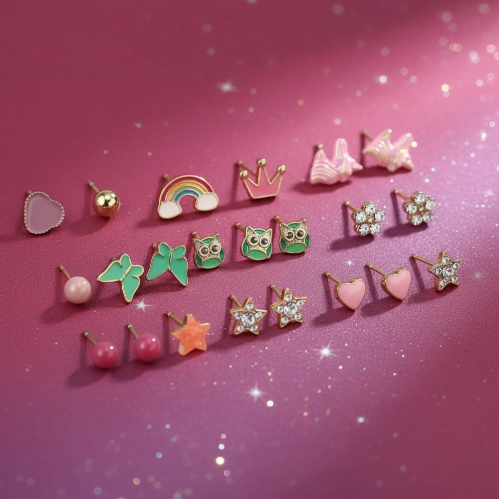 Mini Pair Card Small Ear Korean Style Earrings