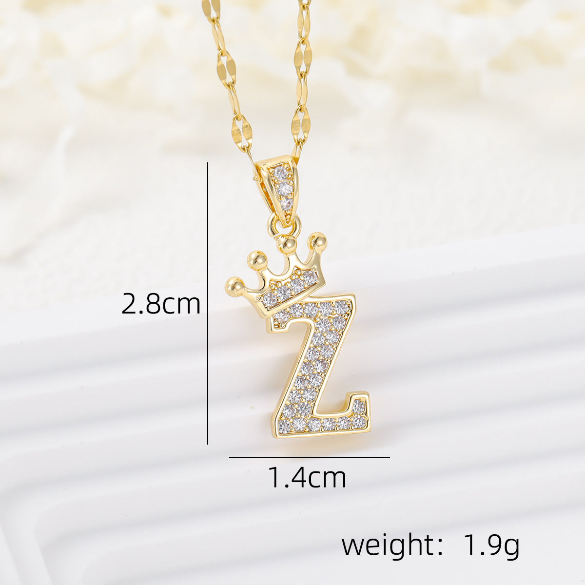 Casual Crown Letters Diamond Fashionable Female Necklace