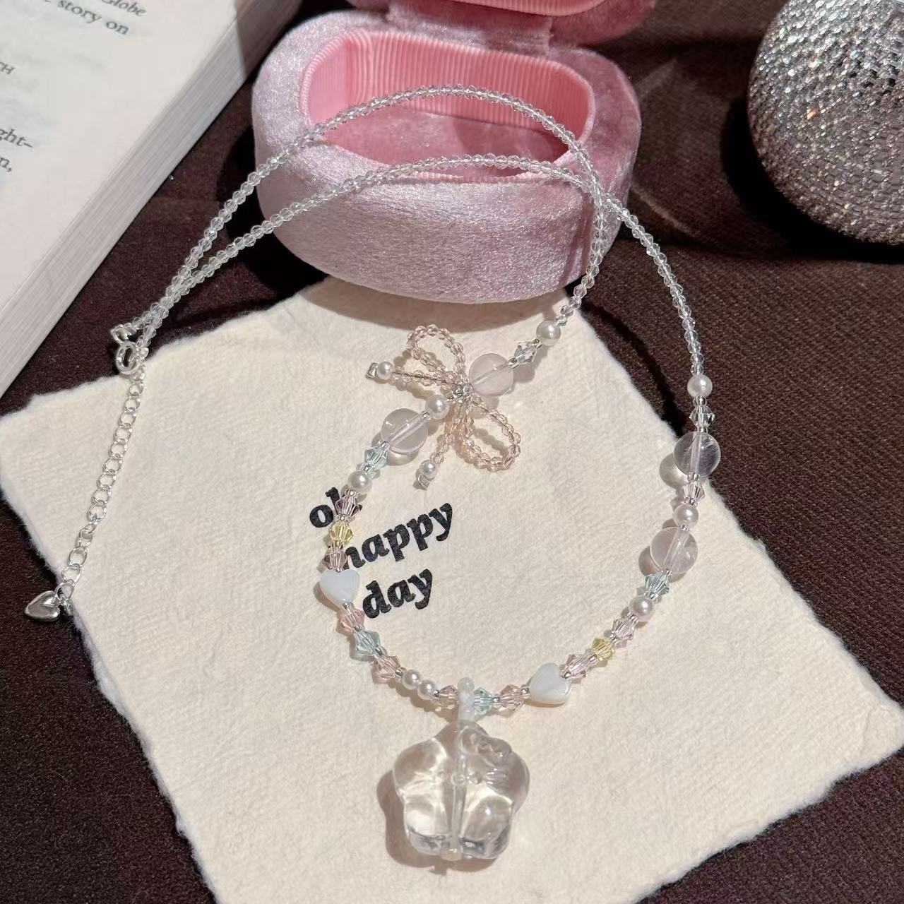 Crystal Series Light Luxury Minority High Sense Indie Sweet Cute Necklaces