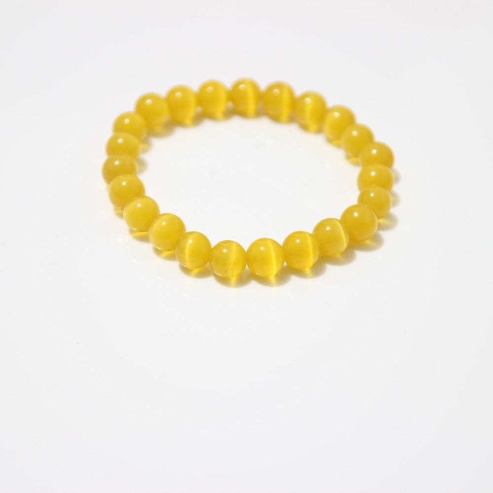 Women's Natural Pink Crystal Agate Tiger Eye Bracelet