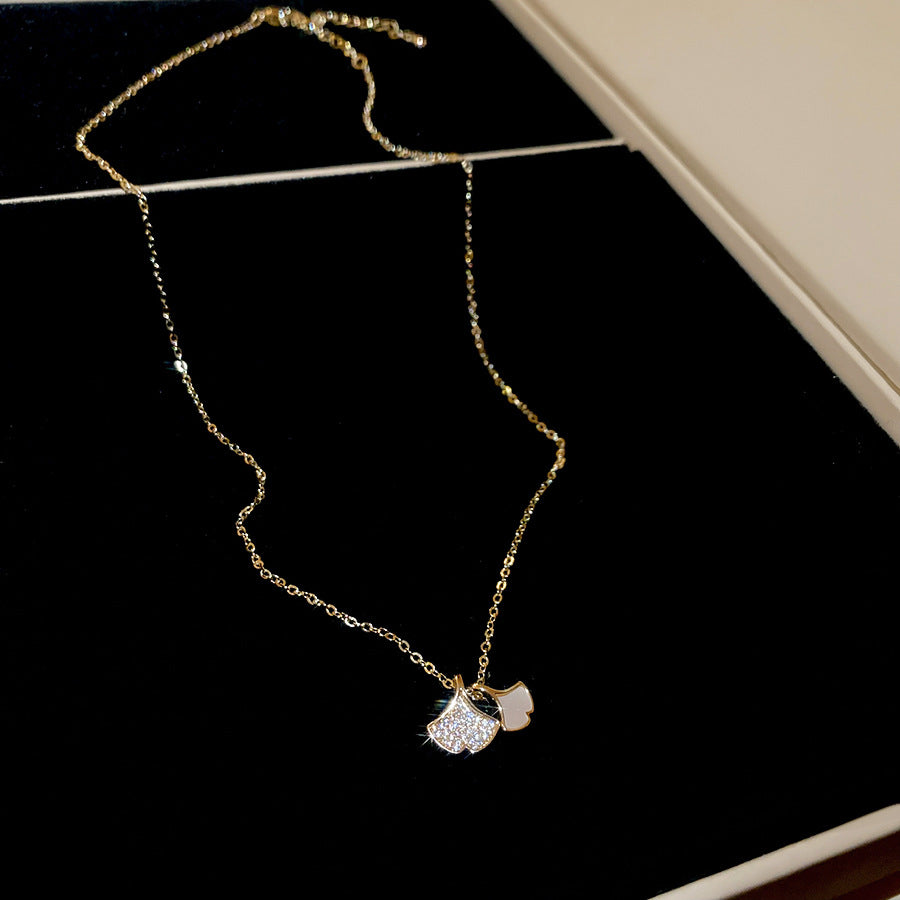 Zircon Fritillary Leaf Simple Exquisite Elegant Clavicle Chain Niche High Necklaces