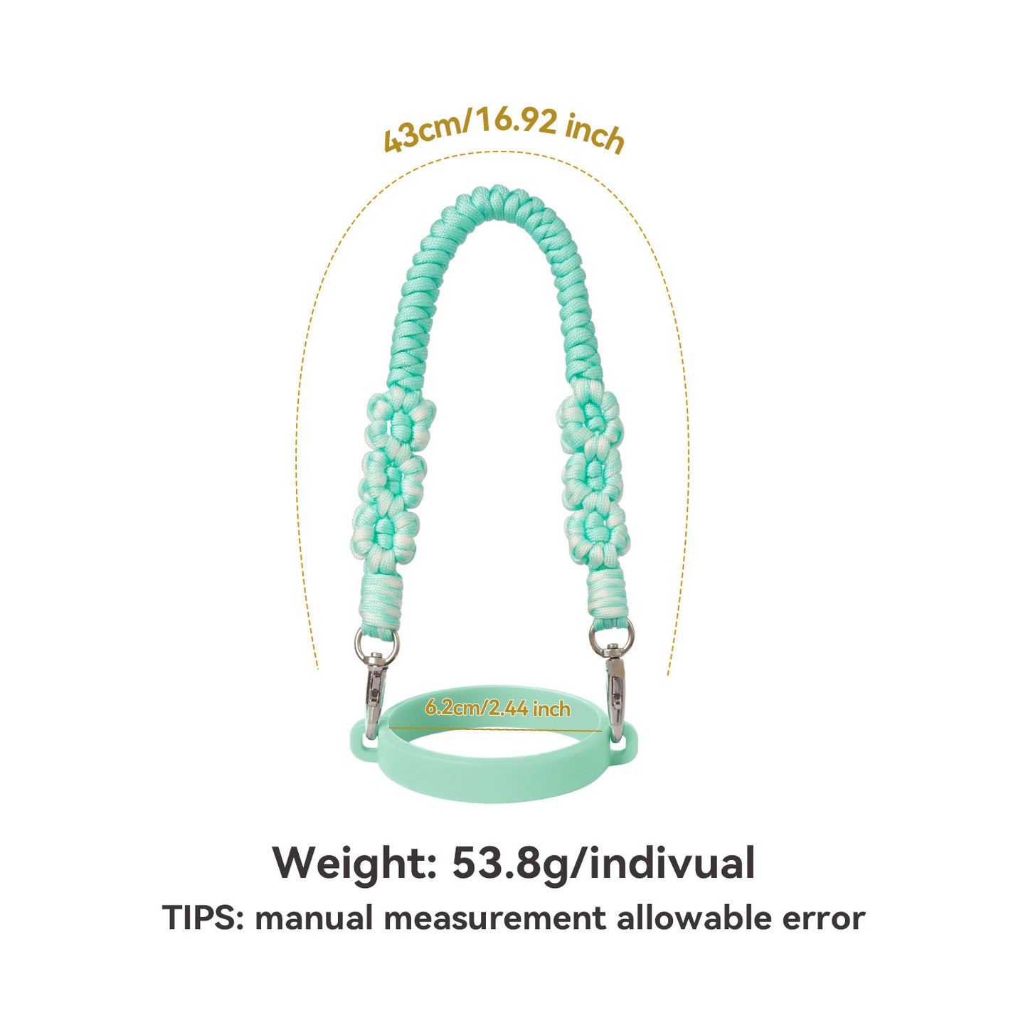 Women's Water Cup Lanyard Rope Handle Hand-woven Hanging Ornaments