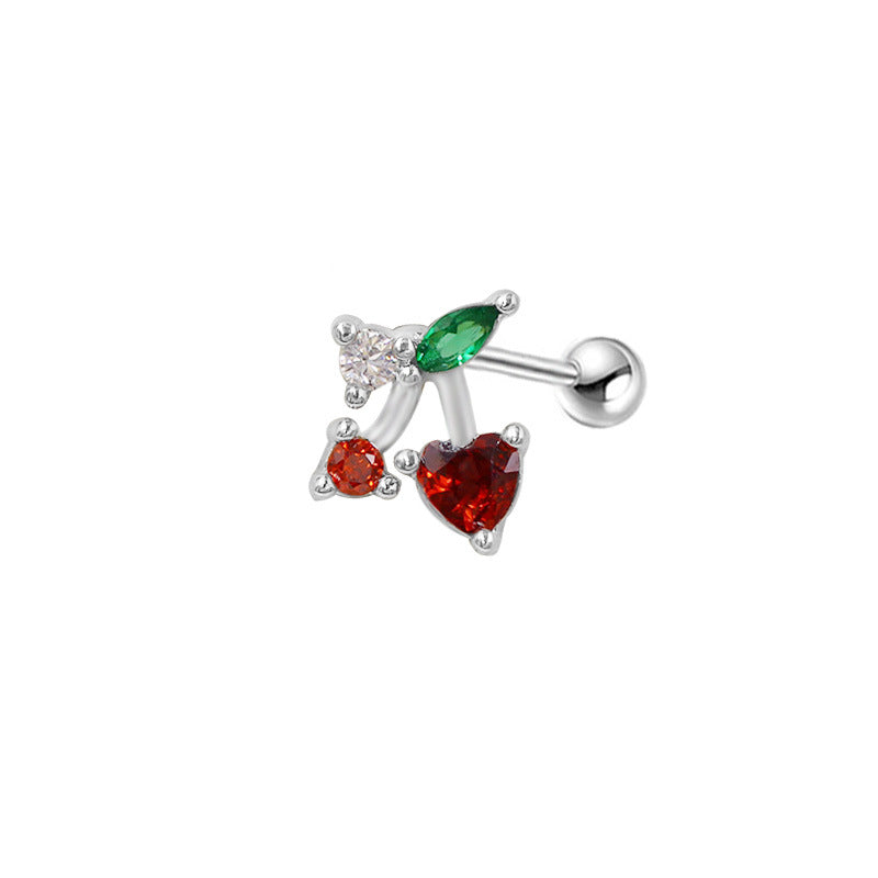 Fishbone Ear Cherry Love Piercing Bone Earrings