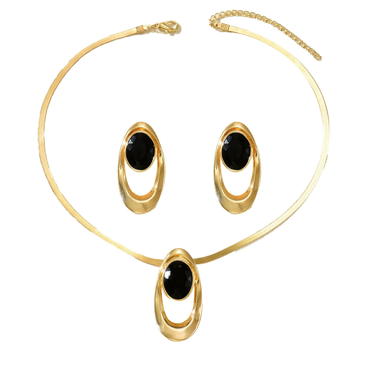 Durable Women's Niche Glossy Design Long Jewelry Set