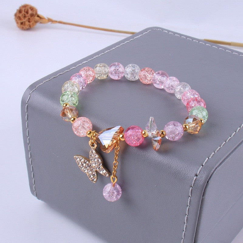 Women's Butterfly Crystal Simple Fashion Colorful Fresh Stall Will Bracelets
